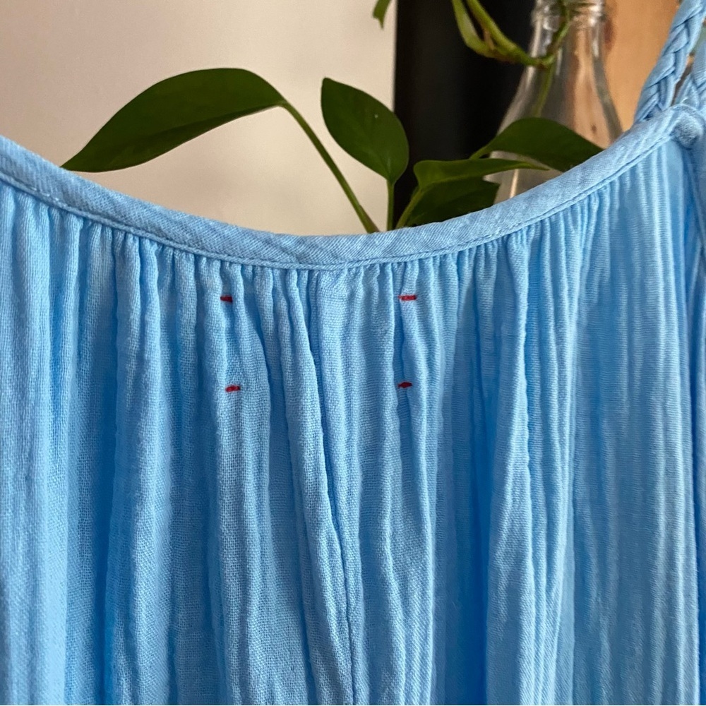XiRENA Blue Cotton Gauze Joli Maxi Midi Dress XS - Picture 9 of 14